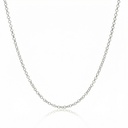 Corrente Elo Português M 50cm 4,0g a 4,20g Ouro Branco 18k - Coleção Elos