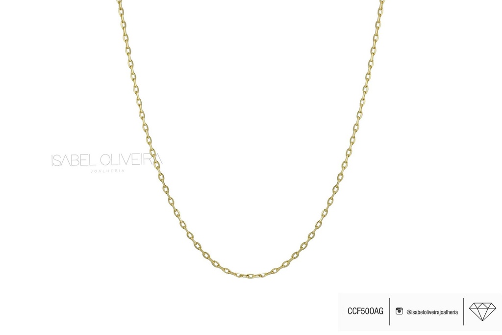 Corrente Cartier G 50cm 5,25 a 6,0g Ouro Amarelo 18k - Coleção Elos