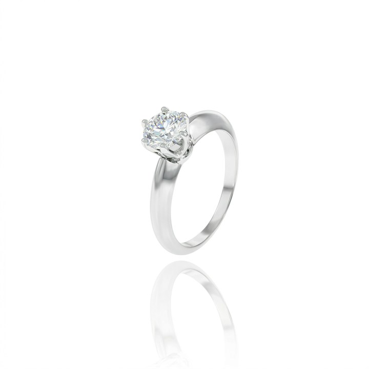 [068584] 100-ANEL SOLITARIO BRILHANTE 1,0CT H SI1 3,90G OURO BRANCO 18K - CERTIFICADO EGL 1700468329 - COLEÇAO ONLY YOU