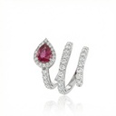 ANEL VOLTAS RUBELITA GOTA 1,08CT 44 BRILHANTES 1,87CT  H SI1 7,73G OURO BRANCO 18K - COLEÇAO RUBELITA