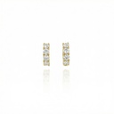 ARG01BRIAP-ARGOLA 9,85MM DIAMETRO 1 FILEIRA COM MEIA CRAVAÇAO 8 BRILHANTES 0,47CT H SI1 1,60G OURO AMARELO 18K - COLEÇAO ARGOLAS FASHION