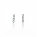 ARG01BRIBM-ARGOLA 11MM DIAMETRO 1 FILEIRA COM MEIA CRAVAÇAO 10 BRILHANTES 0,63CT G VS1 2,01G OURO BRANCO 18K - COLEÇAO ARGOLAS FASHION