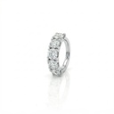 100-MEIA ALIANÇA 5 BRILHANTES 5,09CT G VS2 VVS1 8,70G OURO BRANCO 18K - CERTIFICADO EGL 1701850931/1701891027/1701891633/1701850830/1701865331 -  COLEÇAO SOULMATES
