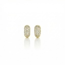 ARG05BRIAP-ARGOLA 10MM 5 FILEIRAS MEIA CRAVACAO 54 BRILHANTES 0,46CT G VS1 3,49G OURO AMARELO 18K - COLEÇAO ARGOLAS FASHION