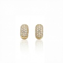 ARG06BRIAM-ARGOLA 15MM 5 FILEIRAS 1,80MM MEIA CRAVAÇAO EXTERNA 68 BRILHANTE 1,61CT  GVS1 9,35G OURO AMARELO 18K - COLEÇAO ARGOLAS FASHION