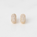 ARG06BRIAM-ARGOLA 15MM 5 FILEIRAS 1,80MM MEIA CRAVAÇAO EXTERNA 68 BRILHANTE 1,66 H VS2 CT 8,65G OURO AMARELO 18K - COLEÇAO ARGOLAS FASHION