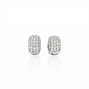 ARG06BRIBP-ARGOLA 12MM 5 FILEIRAS 1,80MM MEIA CRAVAÇAO EXTERNA 54 BRILHANTES 1,31CT H VS2 5,92G OURO BRANCO 18K - COLEÇAO ARGOLAS FASHION