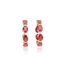 ARGOLA 32 MM 14 RUBELITAS OVAL 15,98CT 12 BRILHANTES 0,72CT H VS2 14,55G OURO AMARELO 18K - COLEÇAO RUBELITA