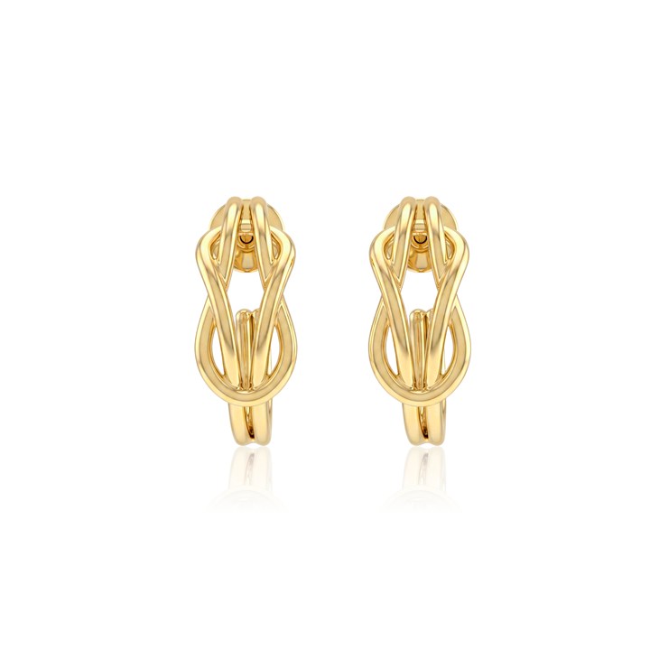 [064708] Argola Aberta Elo Infinito 11,00g Ouro Amarelo 18k - Coleção Elos Power