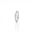 15-ANEL SOLITARIO BRILHANTE 0,15CT 16 BRILHANTES 0,25CT G VS2  2,70G OURO BRANCO 18K - COLEÇAO ONLY YOU