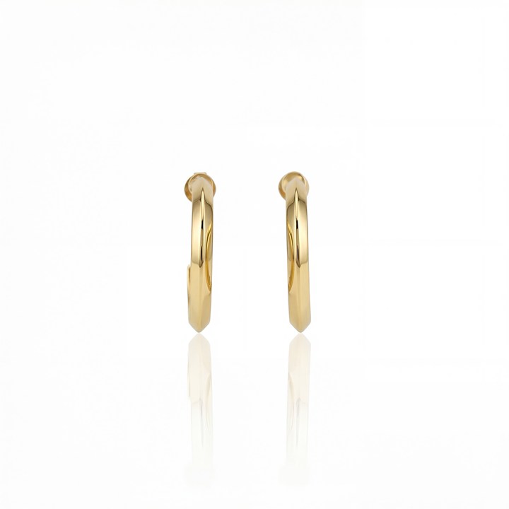 [066030] Argola Meia Cana Polida 20,50mm 2,66g Ouro AMARELO18K - Coleção Argolas Daily