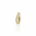 Anel Dedinho Onda 4mm 58 Brilhantes 0,56ct H VS2 2,39g Ouro Amarelo 18k - Coleção Pavê