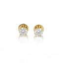 100-Brinco Solitário 2 Brilhantes 2,0ct g VS2 2,52g Ouro Amarelo 18k - EGL 1701794938/1701795030 - Coleção Only You