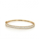BRACELETE DUPLO 100 BRILHANTES 0,87CT TRAPEZIOS 0,52CT COR H VS2 8,40G OURO AMARELO 18K - COLEÇAO ONASSIS
