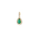 Pingente Tira e Poe Clássico Esmeralda Brasileira Gota 1,19ct 22 Brilhantes 0,71ct H SI1 2,52g Ouro Amarelo 18k - Coleção Brazilian Emerald