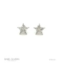 Brinco Estrela 10 Diamantes 1,75ct 2,57g Ouro Branco 18k - Coleção Laisa