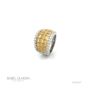 Anel 27 Diamantes Fancy 5,16ct 28 Brilhantes 0,89ct 11,41g Ouro Branco e Amarelo 18k - Coleção Laisa