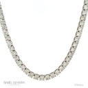 30-Colar Riviera 94 Brilhantes 27,90ct 41,50cm 19,70g Ouro Branco 18k - Coleção Rivieras