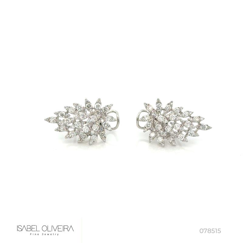Earcuff 120 Brilhantes 1,41ct 5,0g Ouro Branco 18k - Coleção Laisa