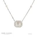 Colar 9 Diamantes 0,47ct 50 Brilhantes 0,57ct 43cm 4,69g Ouro Branco 18k - Coleção Laisa