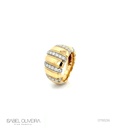 Anel Segmentos 46 Brilhantes 1,10ct 6,35g Ouro Amarelo 18k - Coleção Laisa