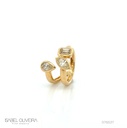Anel 3 Diamantes Fancy Emerald Gota Navete 1,73ct 4,88g Ouro Amarelo 18k - Coleção Laisa