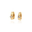 Argola Dupla 20 Brilhantes 0,69ct 5,87g Ouro Amarelo 18k - Coleção Laisa
