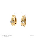 Argola Dupla 20 Brilhantes 0,69ct 5,87g Ouro Amarelo 18k - Coleção Laisa