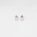 Brinco Botão 4,80mm com 14 Diamantes 0,24ct em Ouro Branco 18k