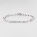 18-PULSEIRA RIVIERA 40 BRILHANTES 7,12CT 18CM 8,18G OURO BRANCO 18K - COLEÇAO RIVIERAS