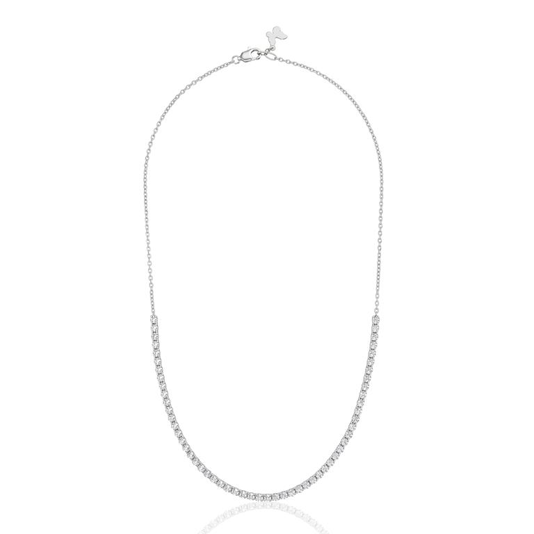 [070991] Colar Riviera 1,42 ct · Ouro Branco 18k