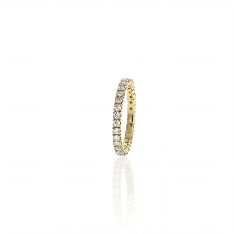 [054912] 2-ALIANÇA INTEIRA 31 BRILHANTES 0,75CT H/I SI1 2,10G OURO AMARELO 18K - CCOLEÇAO SOULMATES