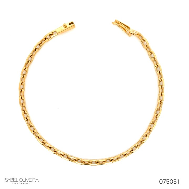 [075905] 20,5-PULSEIRA CARTIER FECHADO FECHO GAVETA 12G 20,50CM OURO AMARELO 18K - COLEÇAO ALPHA MASCULINO