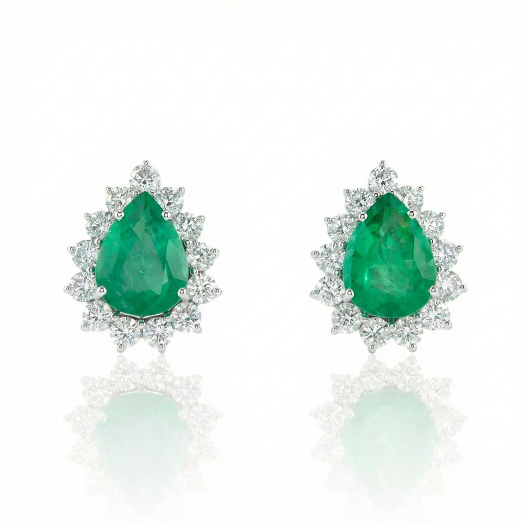 Brinco Brazilian Emerald 4,43 ct · Ouro Branco 18k