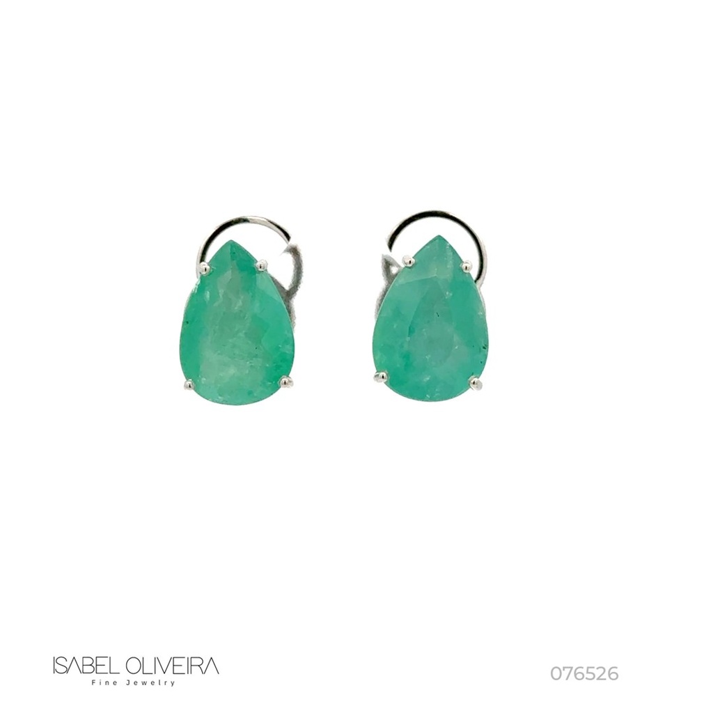 [076526] Brinco Brazilian Emerald 8,39 ct · Ouro Branco 18k