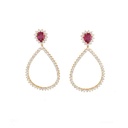 Brinco Rubelita 2,29 ct · Ouro Amarelo 18k