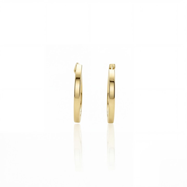 [068408] 20-Argola Oca Fio Reto 2,0mm 1,53g Ouro Amarelo 18k - Coleção Argolas Daily