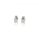 20-Brinco Solitário 2 Brilhantes 0,47ct g VS1 1,23g Ouro Branco 18k - Only You