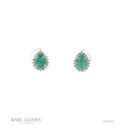Brinco Clássico Esmeralda Brasileira Gota 0,76ct 36 Brilhantes 0,18ct J SI1 1,55g Ouro Branco 18k - Coleção Brazilian Emerald