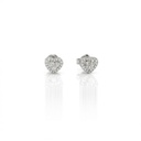 Brinco Coração Vazado 8,50mm 38 Brilhantes 0,45ct 1,77g Ouro Branco 18k - Coleção Laisa