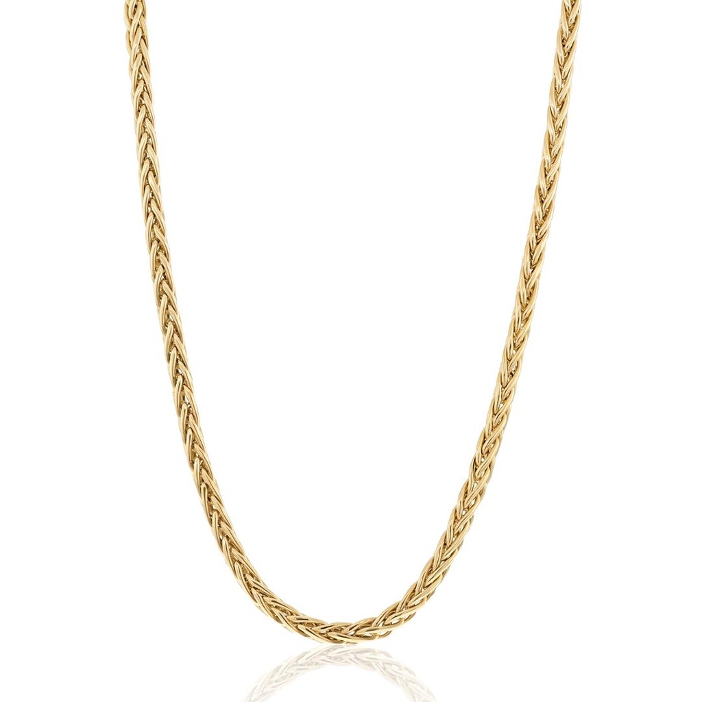 50-Corrente g Palmeira Fecho Boia 50cm 14,0g Ouro Amarelo 18k - Coleção Elos Power