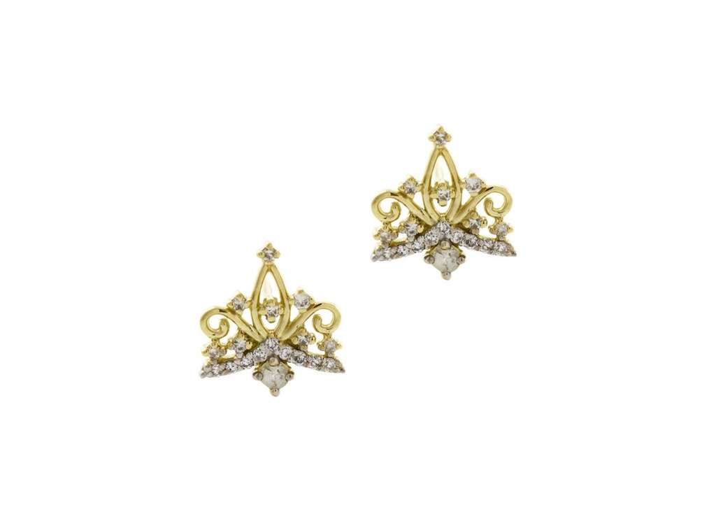 Brinco Coroa Sweet 0,17 ct · Ouro Amarelo 18k