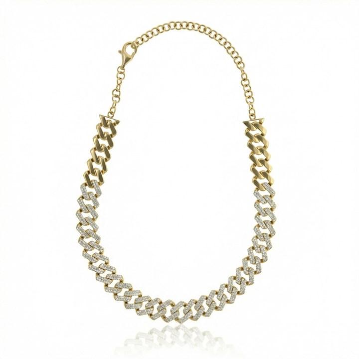 Colar Elos Groumet Elos Power 3,81 ct · Ouro Amarelo 18k