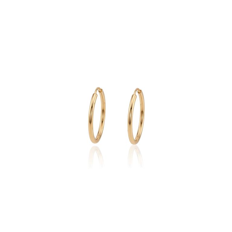ARGOLA OCA 13MM FIO REDONDO 0,48G OURO AMARELO 18K - VICTORIA TOLEDO